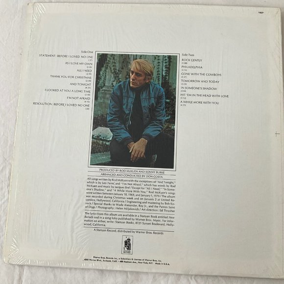 Rod McKuen: New Ballads Vintage Vinyl Record - Picture 2 of 11
